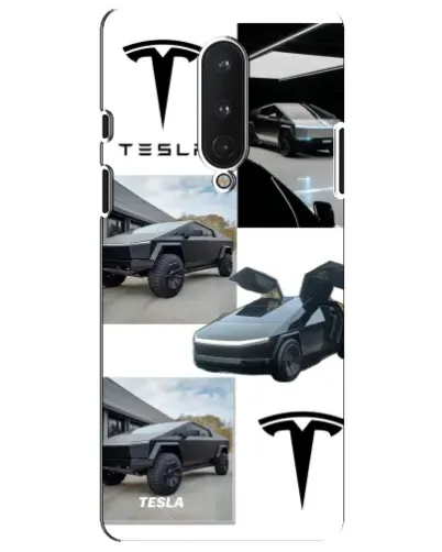 Чохол для OnePlus 8 з картинкою «Колаж Cybertruck Tesla»