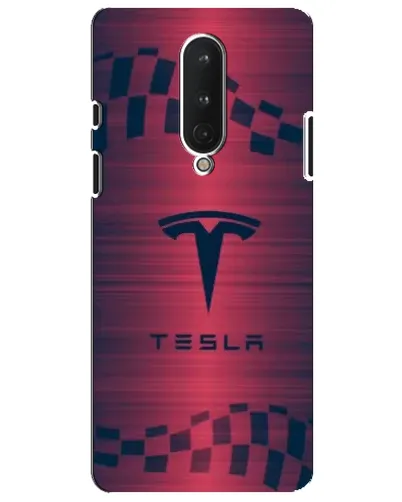 Чохол для OnePlus 8 з картинкою «Тесла червоний карбон»