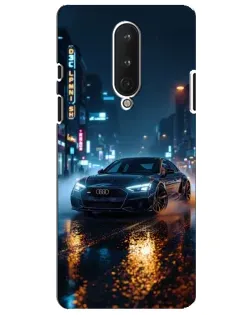 Чохол для OnePlus 8 з картинкою «Нічне місто та Audi»