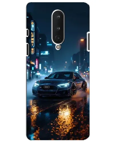 Чохол для OnePlus 8 з картинкою «Нічне місто та Audi»