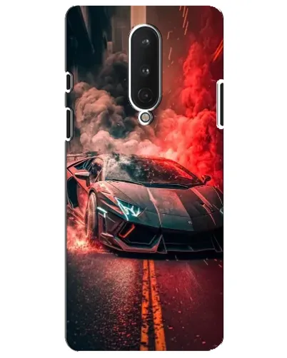 Чохол для OnePlus 8 з картинкою «Lamborghini червоний дим»