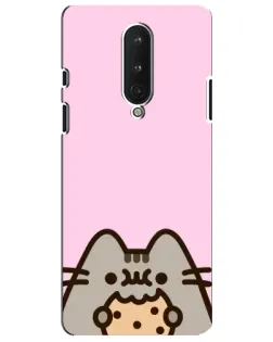 Чехол для OnePlus 8 с картинкой «Pusheen и печенье»