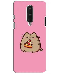 Чехол для OnePlus 8 с картинкой «Пушин с пиццей»