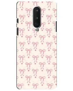 Чехол для OnePlus 8 с картинкой «Розовые бантики Coquette»