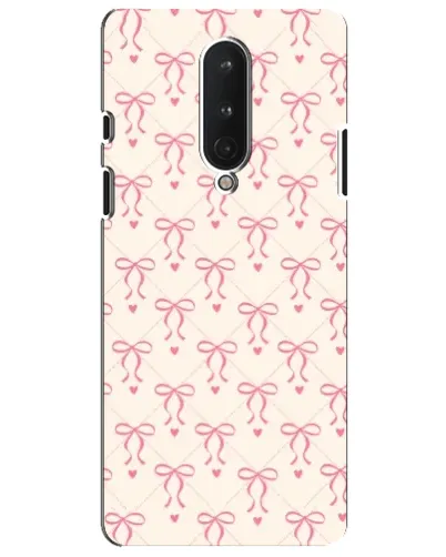 Чехол для OnePlus 8 с картинкой «Розовые бантики Coquette»
