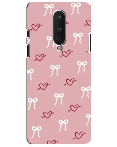 Чехол для OnePlus 8 с картинкой «Сердца и банты»
