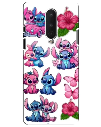 Чехол для OnePlus 8 с картинкой «Стикеры Stitch и Angel»
