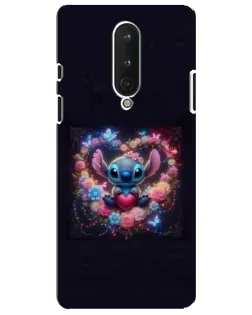 Чехол для OnePlus 8 с картинкой «Stitch в цветах»