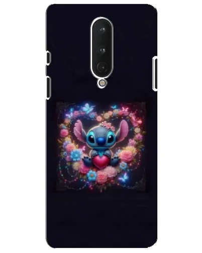 Чехол для OnePlus 8 с картинкой «Stitch в цветах»