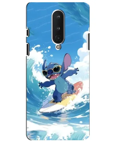 Чехол для OnePlus 8 с картинкой «Стич на волне»