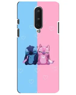 Чехол для OnePlus 8 с картинкой «Stitch и Angel Love»