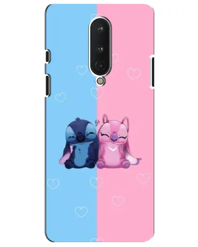 Чехол для OnePlus 8 с картинкой «Stitch и Angel Love»