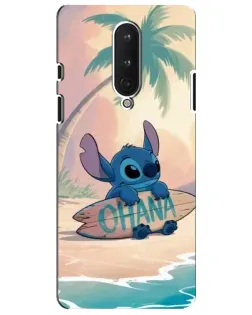 Чехол для OnePlus 8 с картинкой «Стич на серфе»