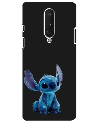 Чехол для OnePlus 8 с картинкой «Стич на черном»