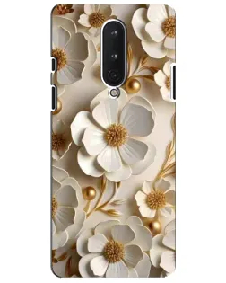 Чехол для OnePlus 8 с картинкой «Белие бумажние цвети» Чехол для OnePlus 8 с картинкой «Белие бумажние цвети»