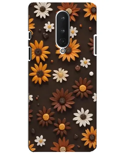 Чехол для OnePlus 8 с картинкой «Узор из маленьких подсолнухов»