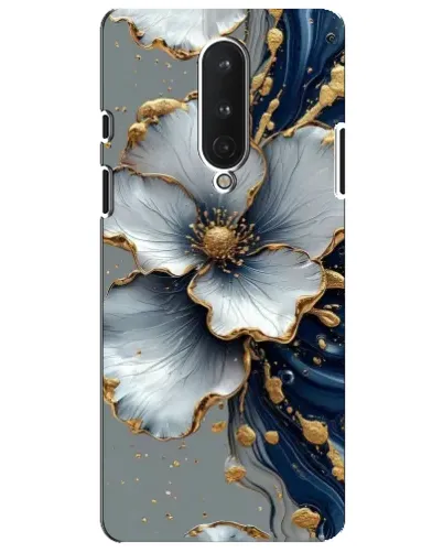 Чехол для OnePlus 8 с картинкой «Белый цветок и золотой флюид» Чехол для OnePlus 8 с картинкой «Белый цветок и золотой флюид»