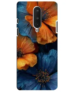 Чехол для OnePlus 8 с картинкой «Яркая сине-оранжевая флора» Чехол для OnePlus 8 с картинкой «Яркая сине-оранжевая флора»