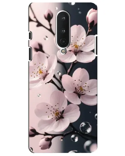 Чехол для OnePlus 8 с картинкой «Нежная сакура и капли» Чехол для OnePlus 8 с картинкой «Нежная сакура и капли»