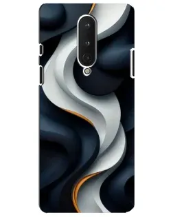 Чехол для OnePlus 8 с картинкой «Объемные черно-белые ленты» Чехол для OnePlus 8 с картинкой «Объемные черно-белые ленты»