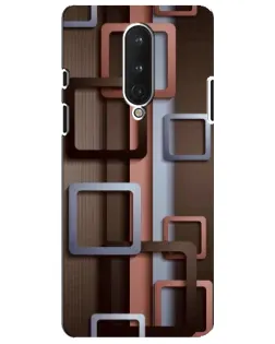 Чехол для OnePlus 8 с картинкой «Коричневые объемные квадраты» Чехол для OnePlus 8 с картинкой «Коричневые объемные квадраты»