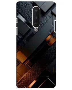 Чехол для OnePlus 8 с картинкой «Черные геометрические блоки»