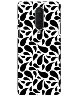 Чехол для OnePlus 8 с картинкой «Контрастные черные капли»