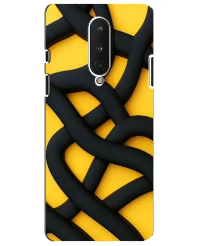 Чехол для OnePlus 8 с картинкой «Черное желтое переплетение» Чехол для OnePlus 8 с картинкой «Черное желтое переплетение»
