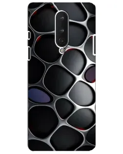 Чехол для OnePlus 8 с картинкой «Объемная темная решетка»
