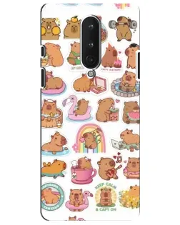 Чохол для OnePlus 8 з картинкою «Капібари набір»