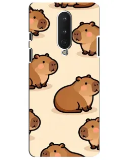 Чохол для OnePlus 8 з картинкою «Паттерн милих капібар»