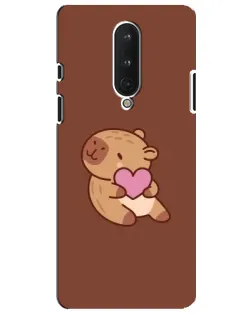 Чохол для OnePlus 8 з картинкою «Капібара з серцем»
