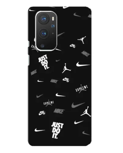Чехол для OnePlus 9 Pro с картинкой «Nike Black Pattern»