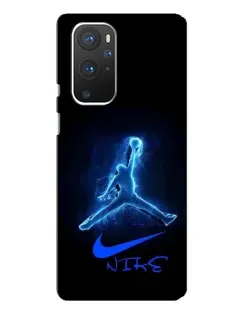 Чехол для OnePlus 9 Pro с картинкой «Jordan Neon Blue»