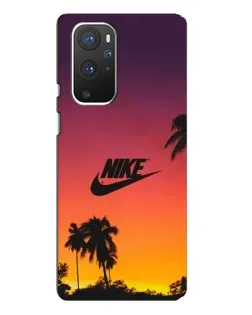 Чехол для OnePlus 9 Pro с картинкой «Nike на закате солнца»