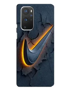 Чехол для OnePlus 9 Pro с картинкой «Объемный логотип Найк»