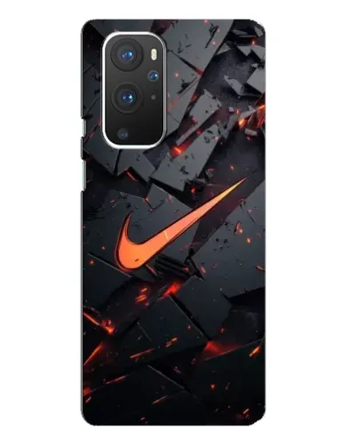 Чехол для OnePlus 9 Pro с картинкой «Nike — эффект разломов»