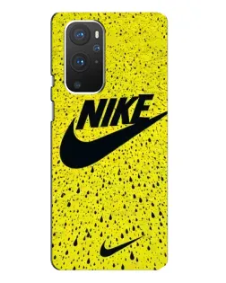 Чехол для OnePlus 9 Pro с картинкой «Желтый текстурный Nike»