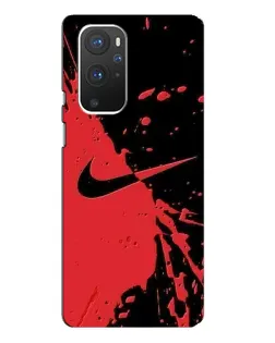 Чохол для OnePlus 9 Pro з картинкою «Червоні бризки Nike»