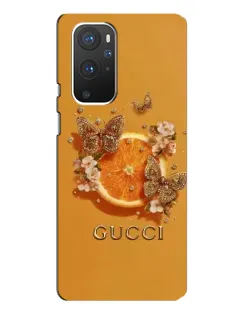 Чохол для OnePlus 9 Pro з картинкою «Gucci — золоті метелики»