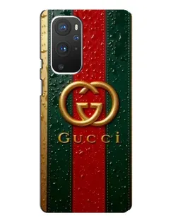 Чохол для OnePlus 9 Pro з картинкою «Gucci — фірмова смуга та золото»