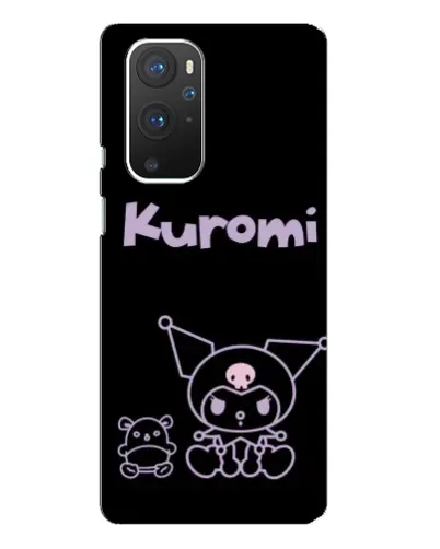 Чехол для OnePlus 9 Pro с картинкой «Kuromi — черный минимализм»
