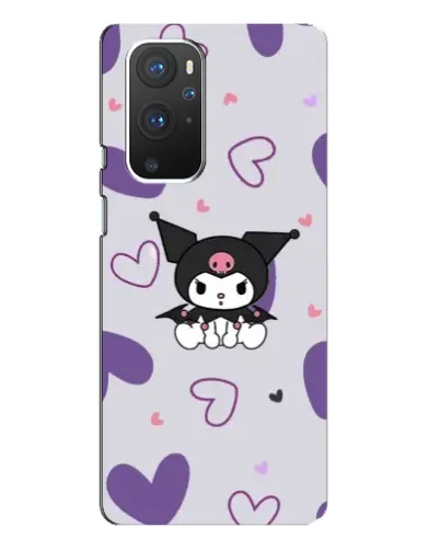 Чехол для OnePlus 9 Pro с картинкой «Kuromi и лавандовые сердца»