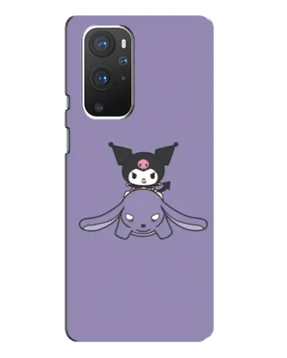 Чехол для OnePlus 9 Pro с картинкой «Kuromi на лиловом фоне»
