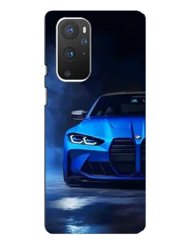 Чехол для OnePlus 9 Pro с картинкой «Голубая BMW M4»