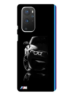 Чехол для OnePlus 9 Pro с картинкой «Силуэт BMW в темноте»