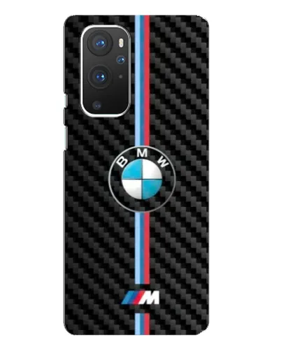 Чехол для OnePlus 9 Pro с картинкой «Эмблема BMW и карбон»