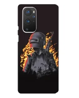 Чехол для OnePlus 9 Pro с картинкой «PUBG — огненный силуэт»