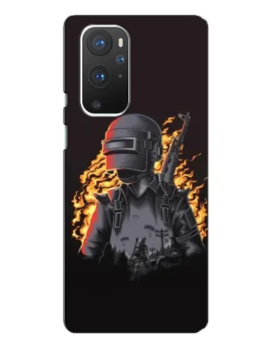 Чехол для OnePlus 9 Pro с картинкой «PUBG — огненный силуэт»