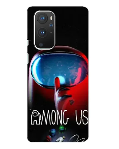 Чехол для OnePlus 9 Pro с картинкой «Красный импостер — макро»